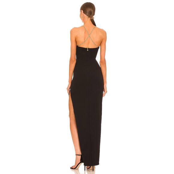 Nookie Estella Gown Maxi Dress Gold Chain Strap Formal Gala Party Prom Classy XS - Picture 3 of 10